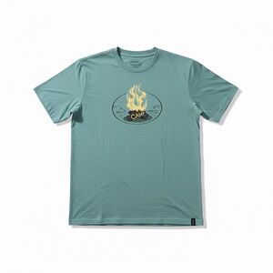 NWT Prana Camp Fire Journeyman Short Sleeve Tee in‎ Teal Heather